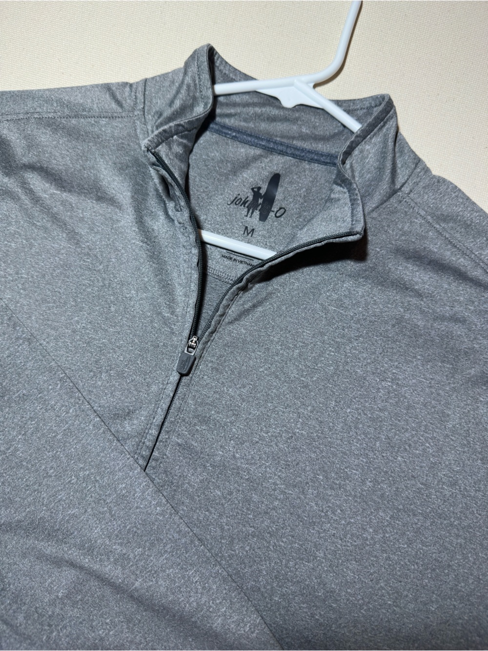 Men's Johnnie-O Grey Quarter-Zip Performance Pullover